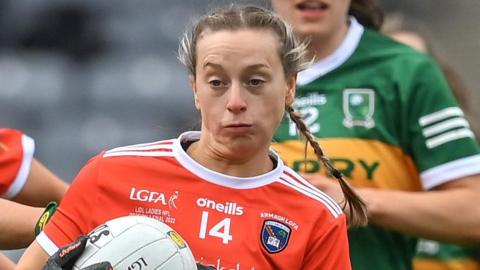 Aoife McCoy hit the net twice for Armagh in their win over Meath