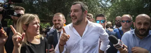 Getty Images Deputy Prime Minister Matteo Salvini on 21 June 2018