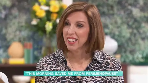 ITV Dr Louise Newson appearing on ITV's This Morning, wearing an animal-print blouse