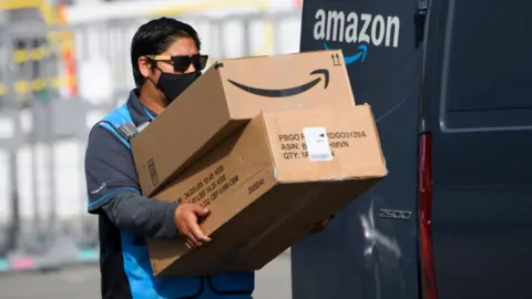 Getty Images Amazon delivery worker