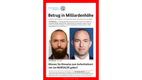 PA Media Interpol wanted poster for Jan Marsalek