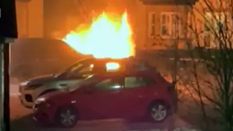 car fire