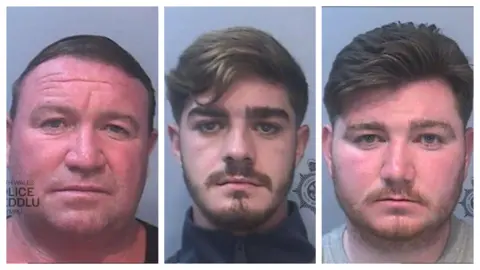 South Wales Police Mug shots of three men