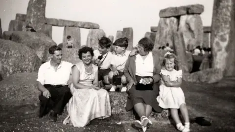 English Heritage Rowland Allen and his family in 1955