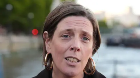 Home Office Minister Jess Phillips speaking after a briefing by the Metropolitan Police on a new spiking crackdown to coincide with freshers week, at New Scotland Yard in central London. 