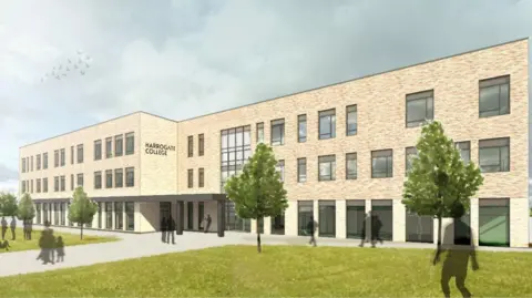 Concept image of Harrogate College’s proposed three-storey main building. 