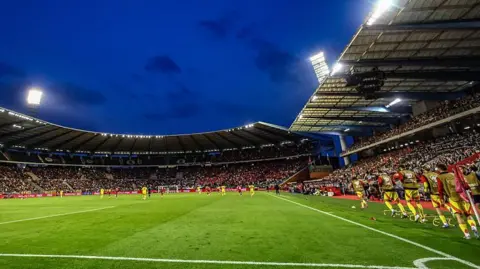 Inside view of King Baudouin Stadium in Brussels