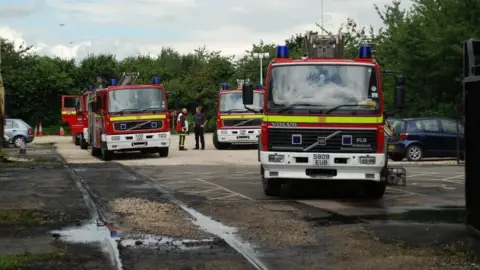 Middleton Railway/@MiddletonRailwa Fire engines at Middleton Railway