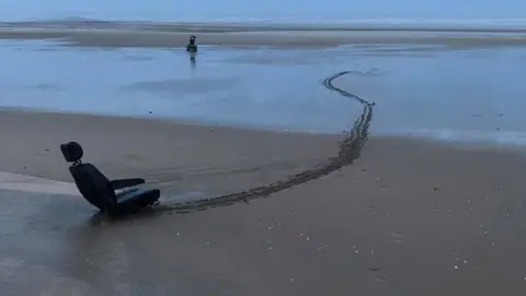 Lytham & Blackpool Coastguard Rescue Team Abandoned mobility scooter