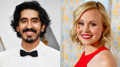 Getty Images Dev Patel and Alison Pill