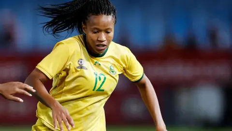 Jermaine Seoposenwe in action for South Africa