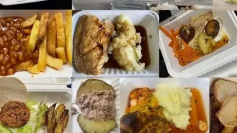 Redbridge Community School A compilation image of various school dinners 