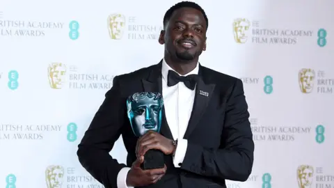 Getty Images Daniel Kaluuya with his Rising Star award