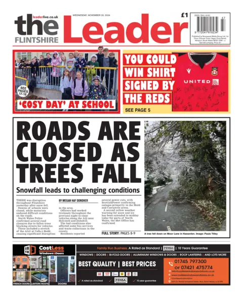 Flintshire Leader Front page of the Flintshire Leader