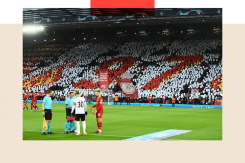 Getty Images Tribute to Hillsborough victims by Liverpool supporters at Anfield