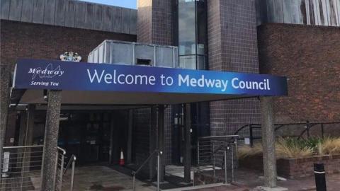Outside the Medway Council building