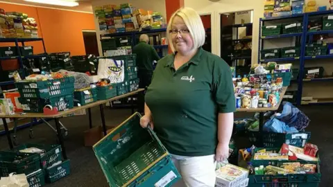 Bangor NI Foodbank Volunteer at Bangor NI food bank