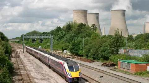 Getty Images Train approaching train station in Didcot