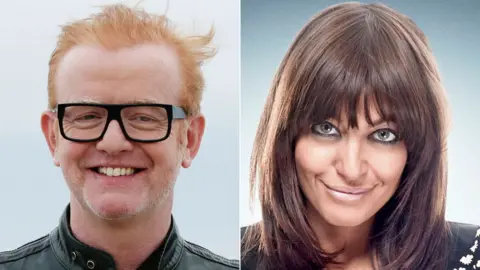 PA/BBC Chris Evans and Claudia Winkleman