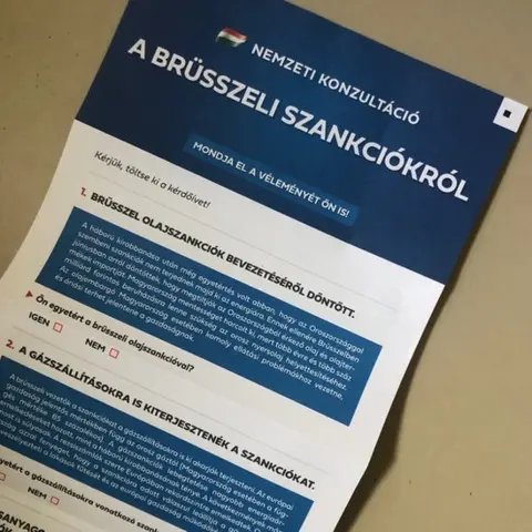 Nick Thorpe/BBC This "national consultation" has begun arriving in Hungarian letterboxes this week