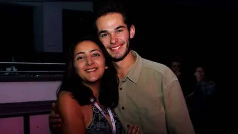 Nour Ghantous Nour Ghantous and her boyfriend in a photo sent to the BBC