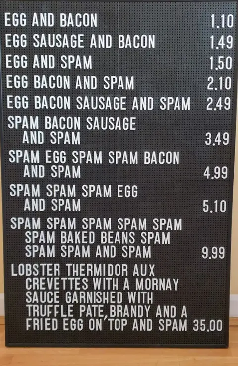 John Wood Spam menu