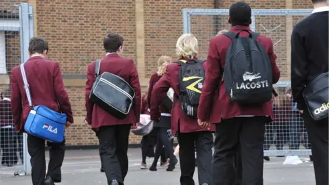 BBC Children walking into school