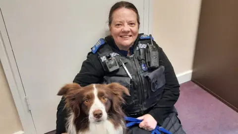 Thames Valley Police PCSO Arlene Ormston with Bea the dog