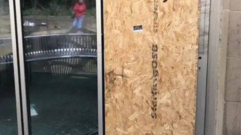 Damage caused to a window