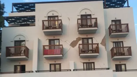 Ciaran McMahon hotel with cracks in it