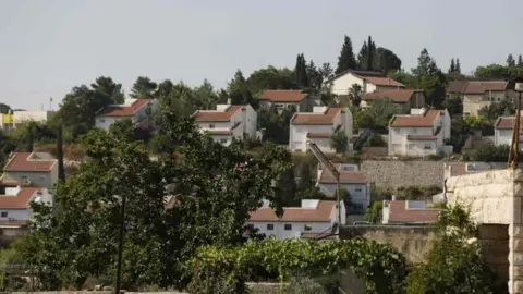 AFP/Getty Images The Jewish settlement of Halamish in the West Bank. Photo: June 2017