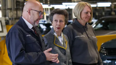 James Speakman Princess Royal speaking to staff at Halewood