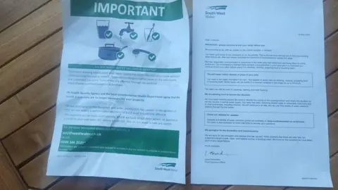 Rhian Manley South West Water letters about boiling water