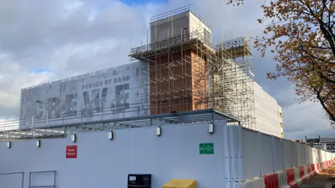 Work on the new Royal Arcade car park and bus station