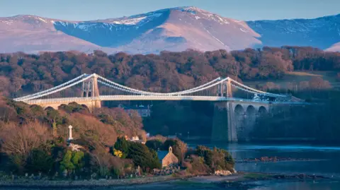 Getty Images Anglesey has been connected to the mainline via a bridge for almost 200 years