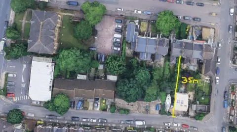 Will Howard An aerial view of the house and the garden it occupies