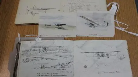 Wiltshire & Swindon History Centre Two sketchbooks of places with annotations