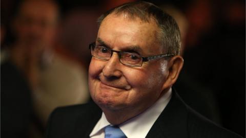 Ray Reardon pictured in 2017 at the Welsh Open