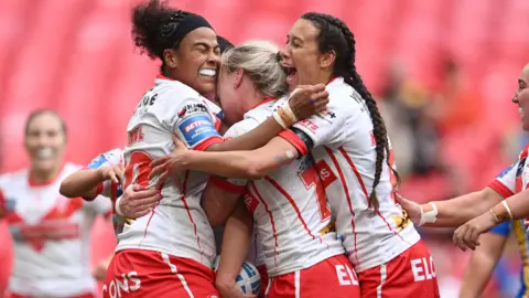 St Helens celebrate
