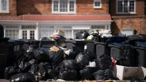 Getty Images Bins and rubbish