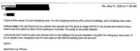 Durham Police Emails Lyne Barlow sent