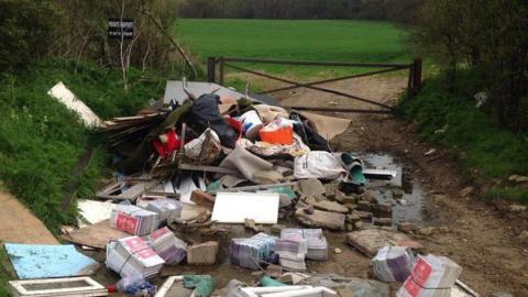 Fly-tipping site