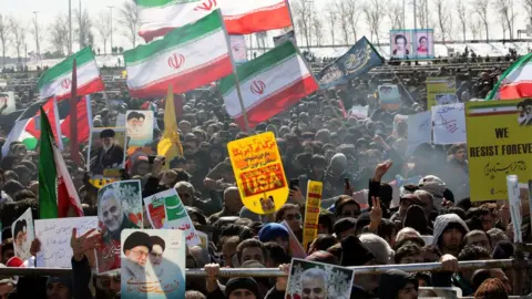 Getty Images Iran marks the Islamic Revolution anniversary in Azadi (Freedom) square