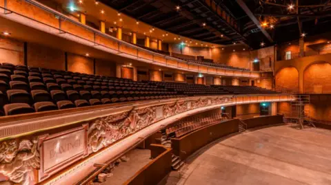 Bradford Council  A photo showing the inside of the Bradford Live venue, with the empty auditorium including hundreds of theatre-type seats.