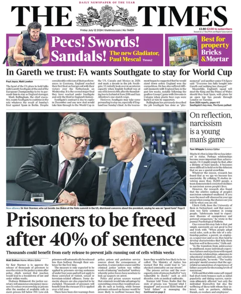 Times front page for 12/07/24