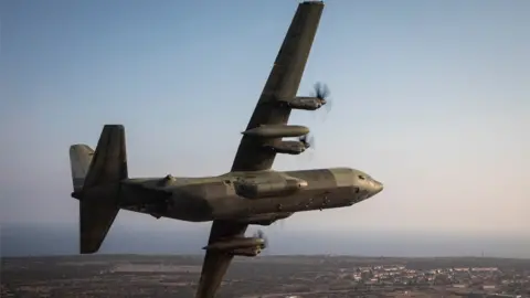 RAF C-130 Hercules transport plane