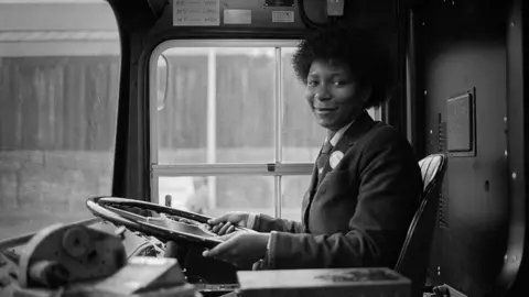 Martin Jenkinson Image Library South Yorkshire Passenger Transport's first black woman bus driver