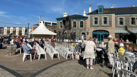 People in Liberation Square for Liberation Day Jersey
