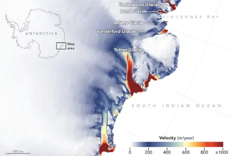 NASA Glacier velocity