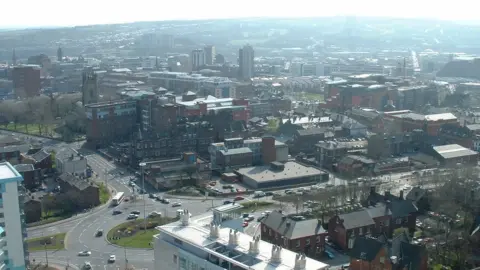 Andrew Tryon / Geograph Sheffield city centre aerial